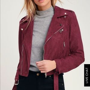 Vigoss burgundy suede jacket